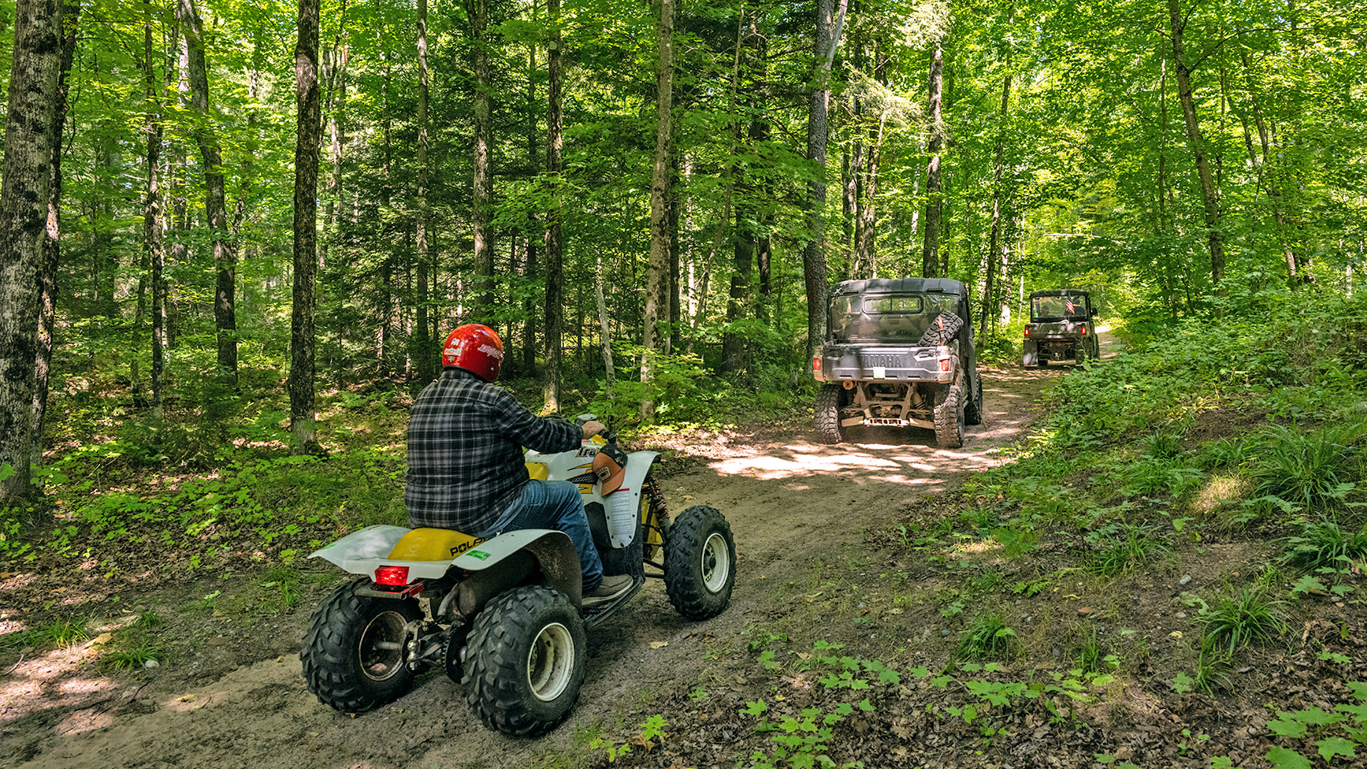 ATVs on trail at Otter Lake